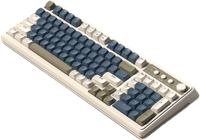 AULA 3모드 유무선 키보드 RGB 버전, 빈티지 그레이, S99, 제조사축