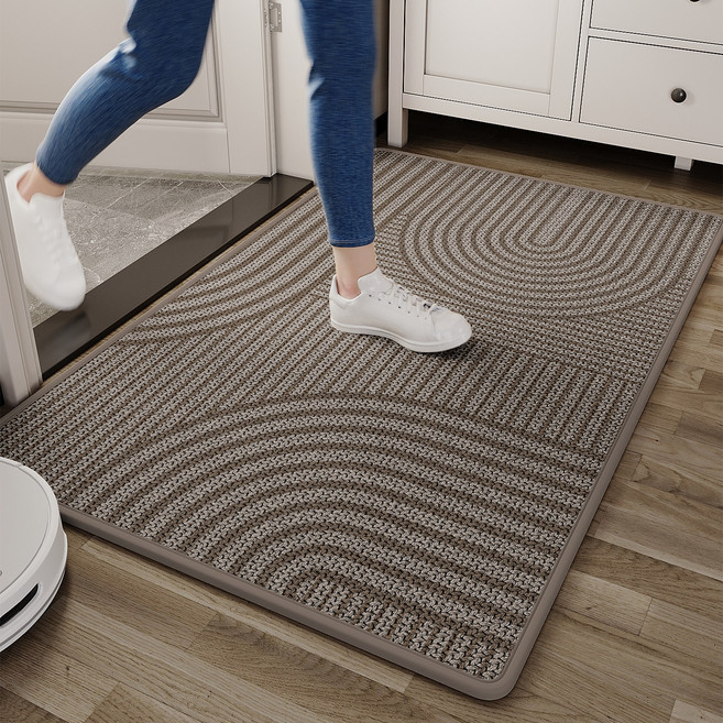 사리마 수출입 매트 먼지 청소 미끄럼 방지, 갈색60x90cm