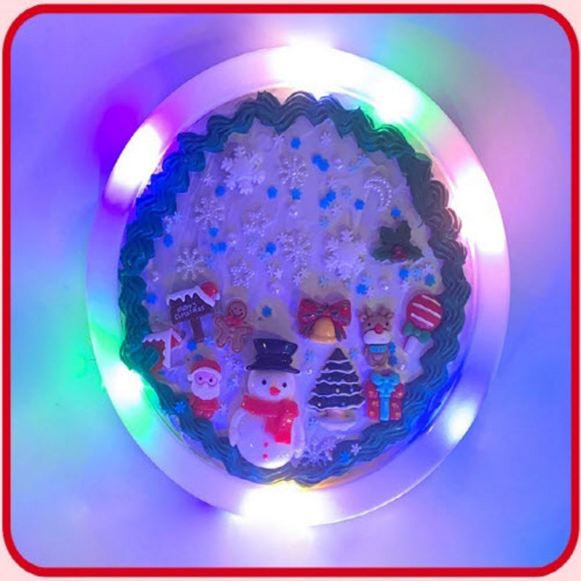 [핸디아트] 만들기 DIY 크림클레이LED액자 크리스마스 2종, 1개, 크리스마스A