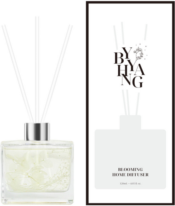 바이향 블루밍 홈 프리저브드 플라워 디퓨저, 딥블랙체리, 120ml, 1개