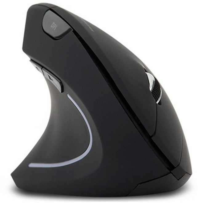 코시 왼손전용 버티컬 무선 마우스 M3452WL, BLACK