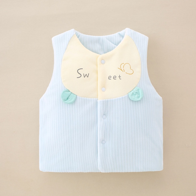 台灣24H速發 秋冬 兒童背心 夾棉加厚開扣 純棉 商檢合格