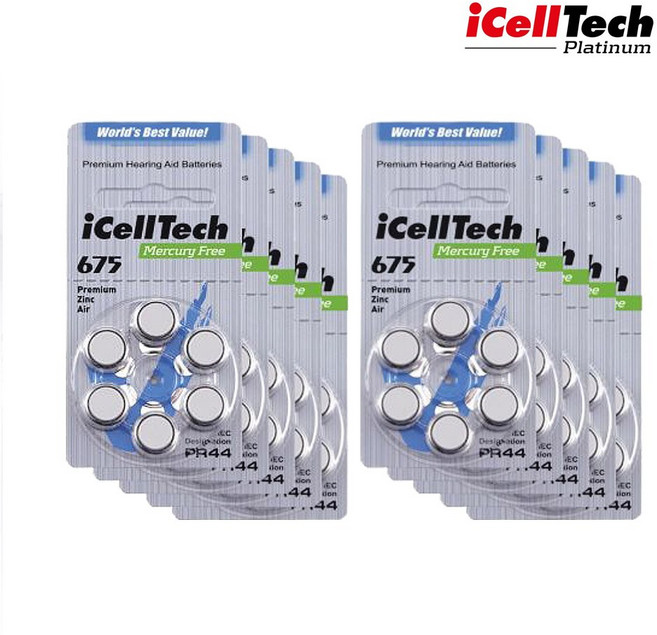 아이셀텍 보청기배터리 60알 10_312_13_675번, 아이셀텍 675번, 1개