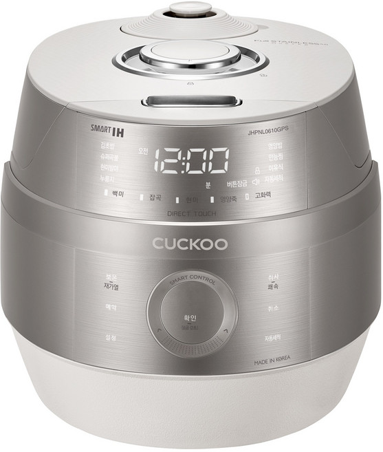 쿠쿠 6인용 IH전기압력밥솥, CRP-JHPNL0610GPS, 그레이스 화이트