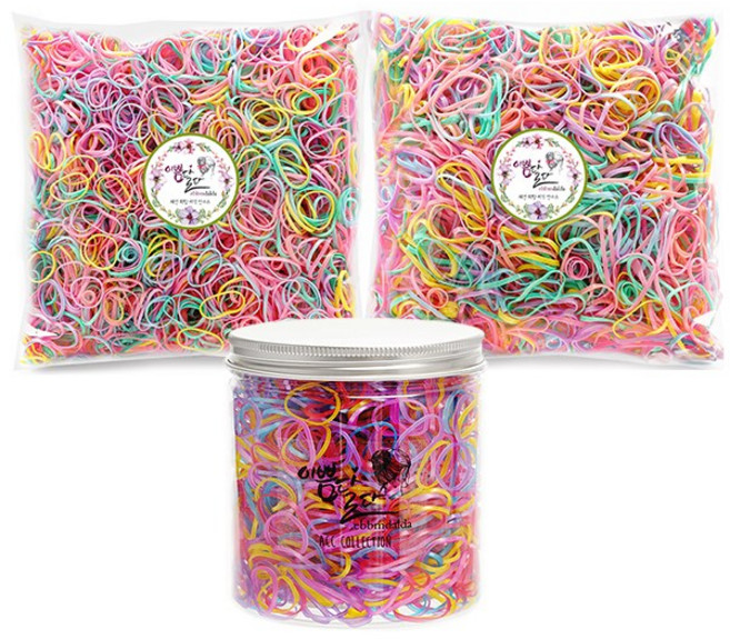 이쁨달다 RO3 이쁨밴드 칼라고무줄 머리끈3종세트