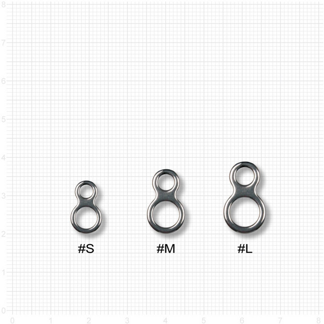 CONATO 8字鐵板路亞實心環 - 12磅拉力, 1個, M(17mm/180lb)