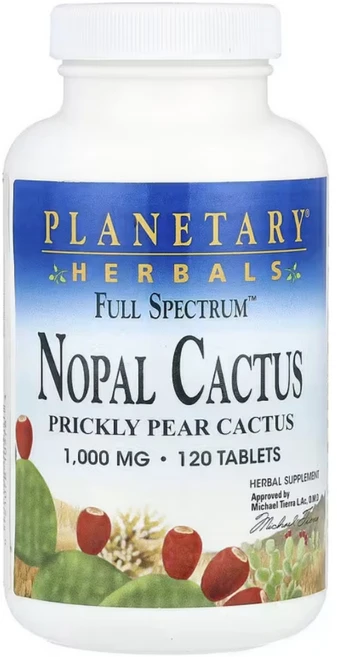 Planetary Herbals Full Spectrum Nopal Cactus 플래니터리 허벌 풀 스펙트럼 노팔 선인장 1000mg 120정, 1개 - 쿠팡