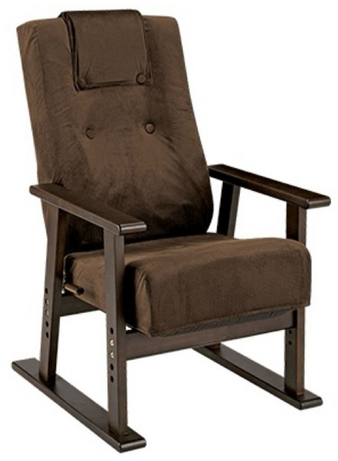 日本製 後躺休息椅SCYS-1625 布面 居家傢俱 躺椅 椅子, 棕色BR, 1個