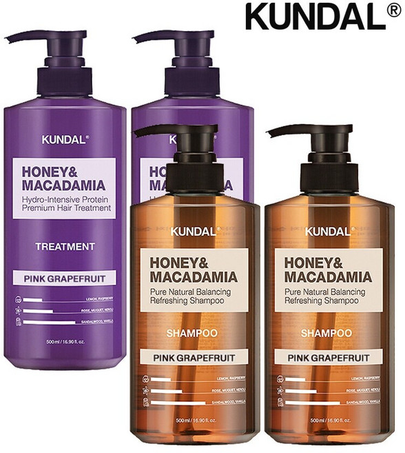 쿤달 네이처 샴푸 핑크그레이프프룻 500ml x2개 트리트먼트 핑크그레이프프룻 500ml x2개, 2세트