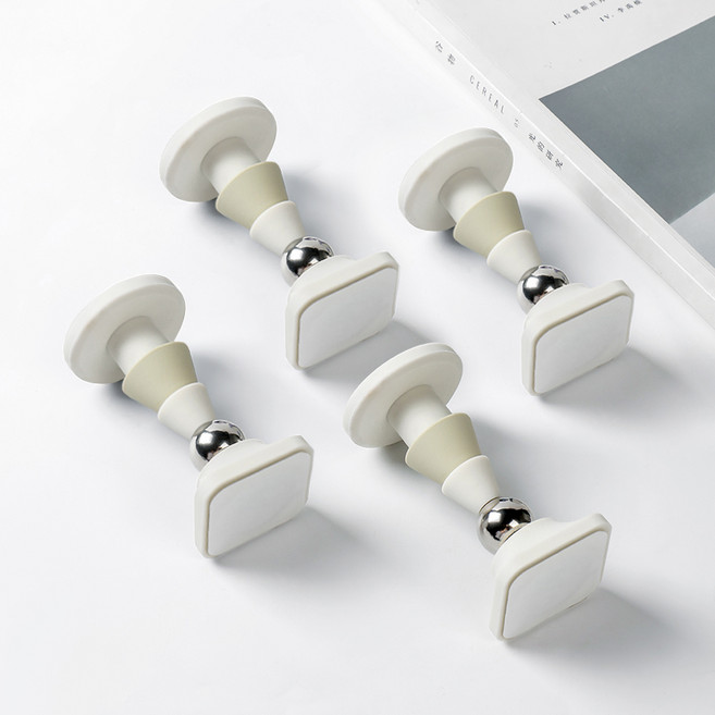 SOLEV 초강력 현관문 트리 디자인 자석 방문고정 무타공도어스토퍼, 4개, 화이트