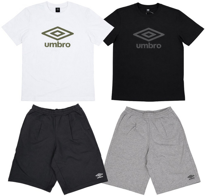 [백화점정품/AS가능] 엄브로 26SS 남녀공용 프레쉬 접촉냉감 기능성 빅로고 반팔 티셔츠 6부 버뮤다 팬츠 택1 + 스포츠양말