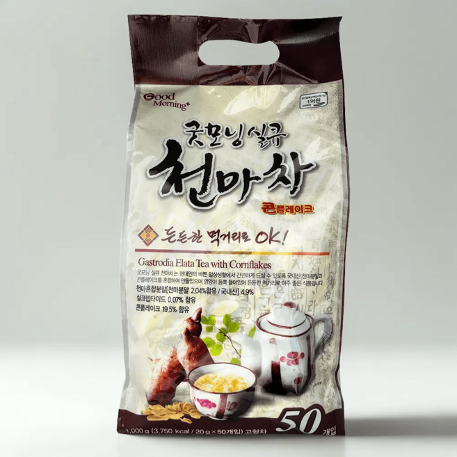굿모닝 실큐 천마차 50포 국내산천마 아침대용 콘플레이크, 50개입, 1개