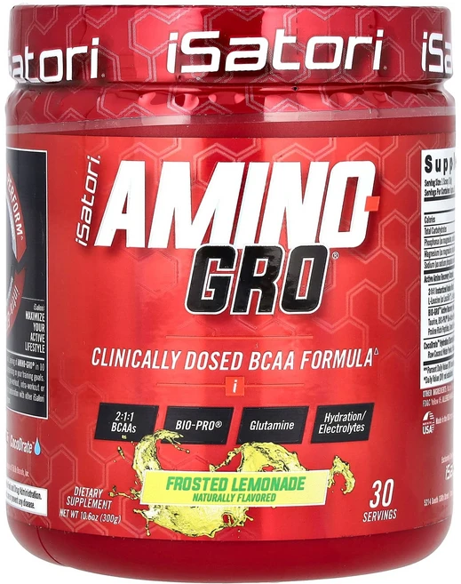 Isatori Amino-Gro 프로스티드 레모네이드 300g(10.6oz), IsatoriAminoGro프로스티드레모네이드300g1, 300g, 1개 - 쿠팡