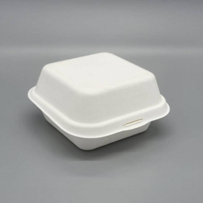 팩팜 펄프 햄버거 케이크 포장용기 B-003 (화이트/알뜰형), 1개, 500개입