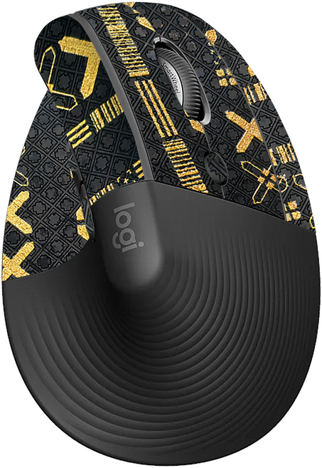 로지텍 MX Lift 호환 하프커버 마우스 그립 스티커, 블랙골드, Logitech MX Lift