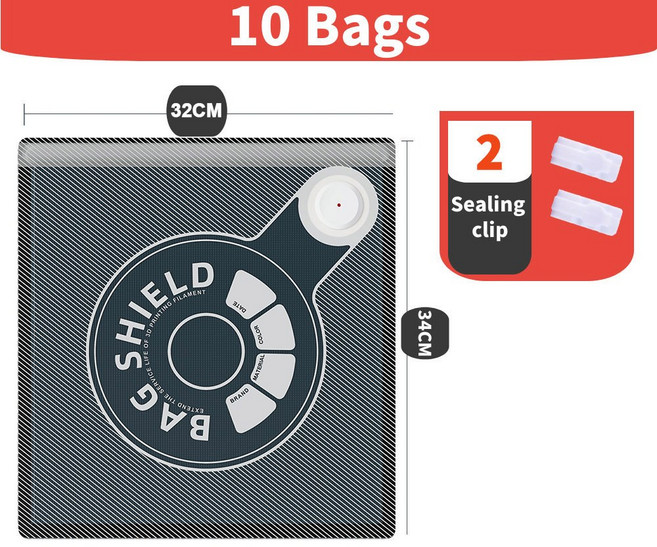 업그레이드 3D 멘트 보관 방지 밸브 건조기 멘트를 밀봉 백으로 건조하게 유지 진공 습기, 10 Bags