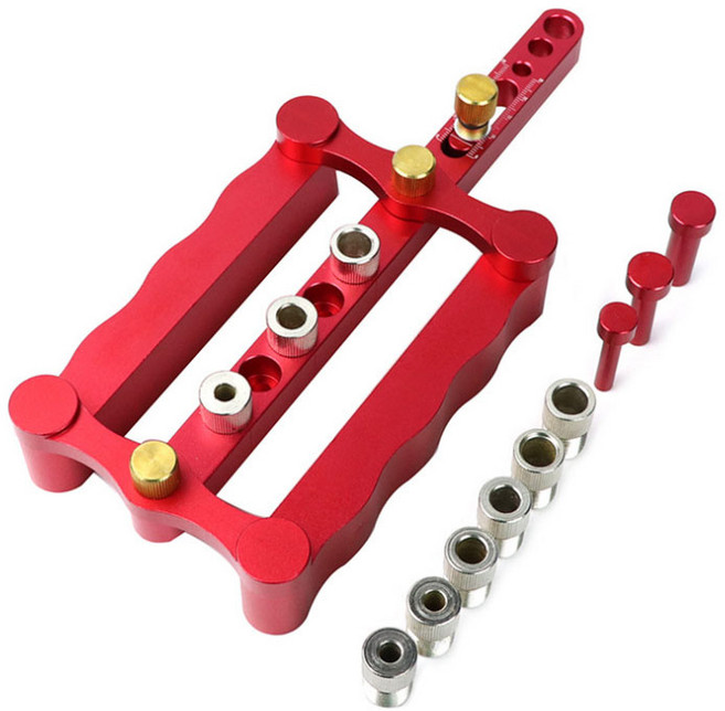 포켓홀 지그 목심 센터 가이드 목다보 스크라이브 드릴가이드 목심 조인트메이트 도웰링작업, 1세트