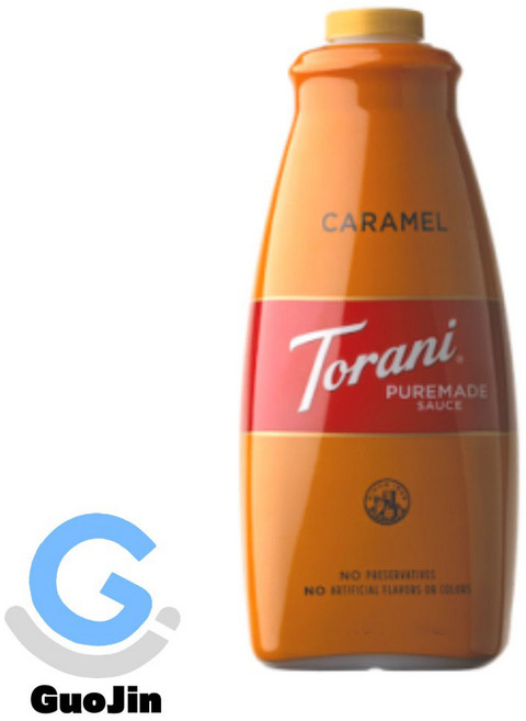 特朗尼 Torani PUREMADE 焦糖醬 64盎司 (1.89公升) 無防腐劑 無人工香料色素, 1個, 單瓶115.02.10, 1.89L