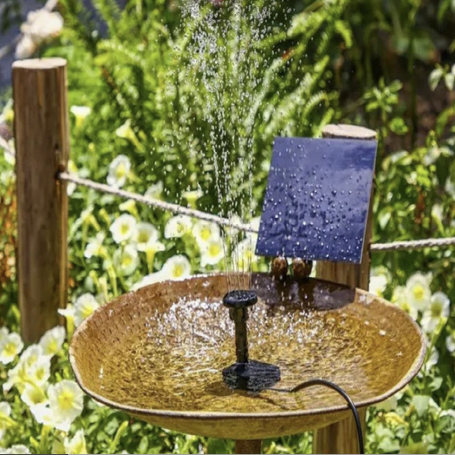 폴앤푸쉬 분리형 태양광 미니분수대 정원연못분수, 분리형 태양광분수 미니분수대