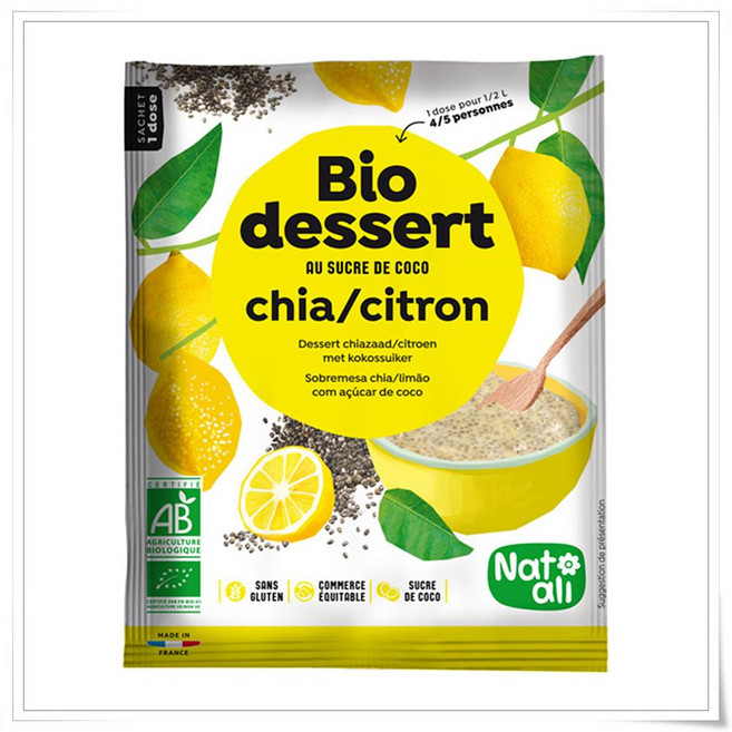 NATALI 나탈리 치아 레몬 디저트 크림, 4개, 60g