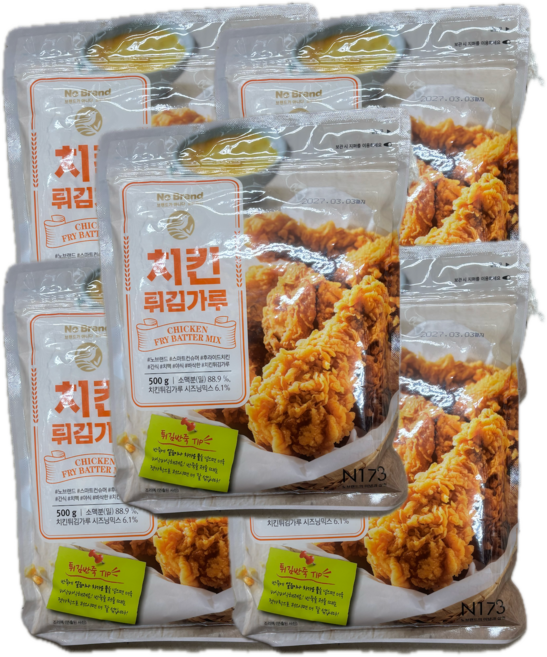 [퀴클리몰] 노브랜드 치킨 튀김가루 500g, 5개