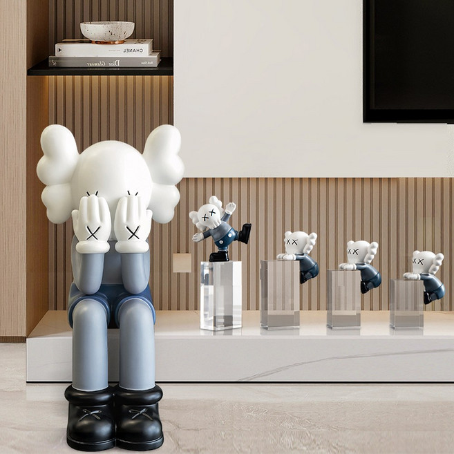 KAWS 스 피규어 대형 75cm 홀리데이 인테리어 2종 휴지 소품 companion, 13 세서미 스트리트 파츠 라지 사이즈 80CM 점프, 1개