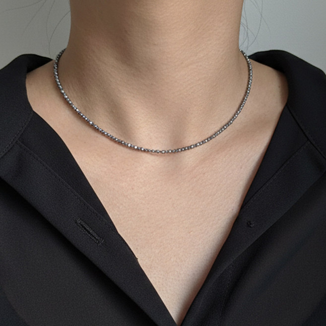 얇은 비즈 컷팅 테라헤르츠 목걸이