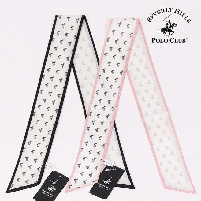 비버리힐즈폴로클럽 PETITETIE 블랙홀스 여성 쁘띠 타이 스카프 1+1 여름 봄 가을 사계절 간절기