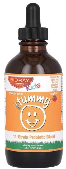 바이오레이 키즈 NDF Tummy 11종 프로바이오틱 혼합물 라즈베리 118ml, 1개 - 쿠팡