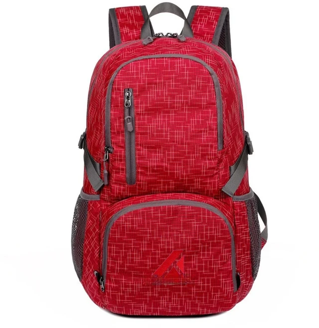 더블 숄더 야외 남성과 여성의 초대형 여행 대용량 여행 배낭 여행 초대형 경량 레저 등산 가방75리터, 빨간색