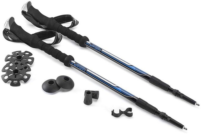 Cascade Mountain 등산용 스틱, 트위스트 락, Blue (EVA grip), 블루 (EVA 그립)