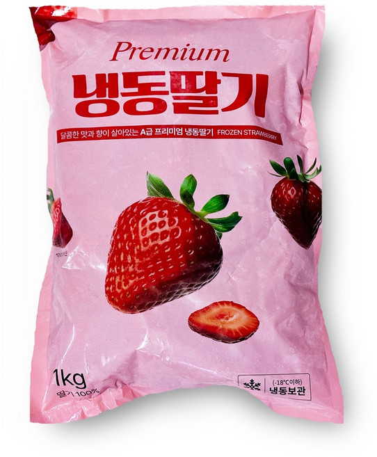 무가당 냉동딸기 1kg 냉동딸기 딸기 냉딸 냉동과일