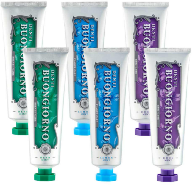 덴티본조르노 구취 잇몸 치석케어 치약 혼합구성 100g 6개입