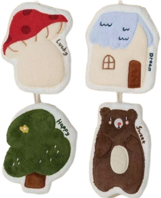 쉬어가게 주방 고리 핸드 타올 4p 세트