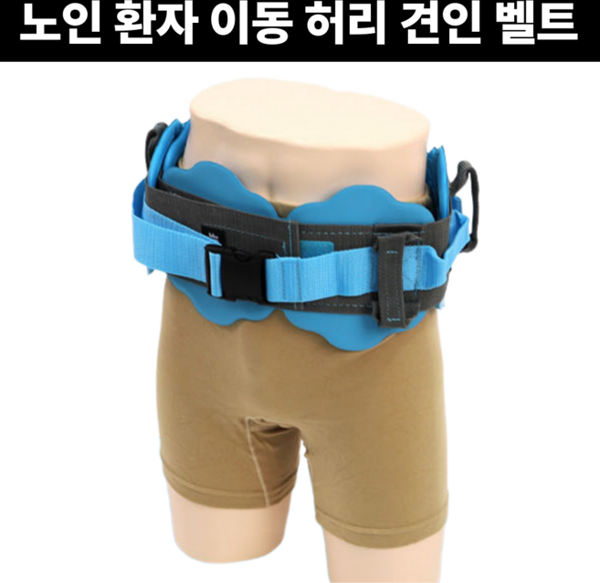 [온빛케어] 복지용구 환자 이동 기립 허리 견인 벨트 자세변환용구, 1개