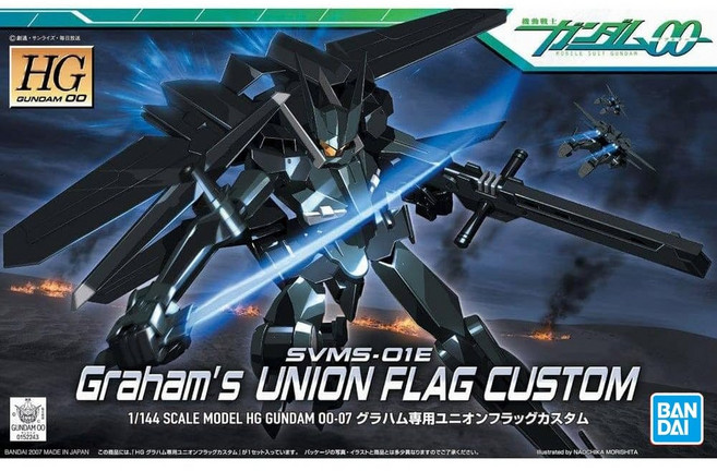 【鋼普拉】現貨 BANDAI 鋼彈00 HG 1/144 #07 UNION FLAG 聯合旗幟式 葛拉漢專用 可變形, 1個