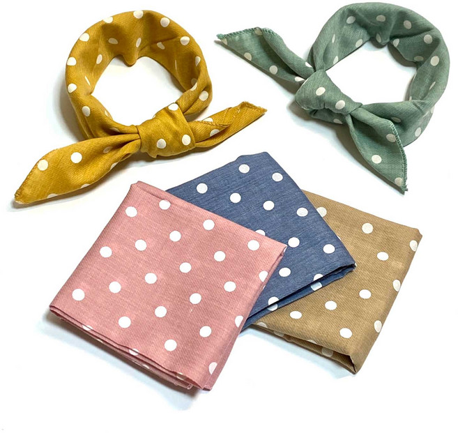 유아 아동 간절기 미니 사각 쁘띠 스카프 답례품 스카프빕 도트