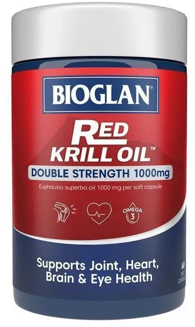 바이오글란 레드크릴 1000mg 60정, One Color, 1개 - 쿠팡