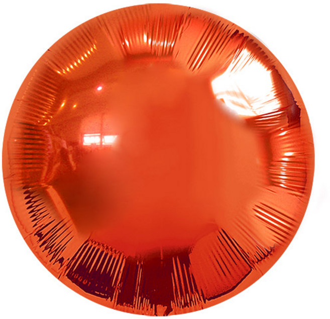 피플스파티 18인치 45cm 라운드 원형 은박풍선, 3개, 오렌지