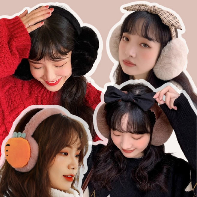 이거찜 겨울 귀마개 목도리 24종 패딩목도리/과일귀도리/머리띠귀