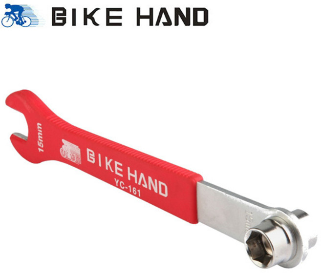 바이크핸드 YC-161 소켓렌치겸용 15MM 페달렌치/대만정품, 1개