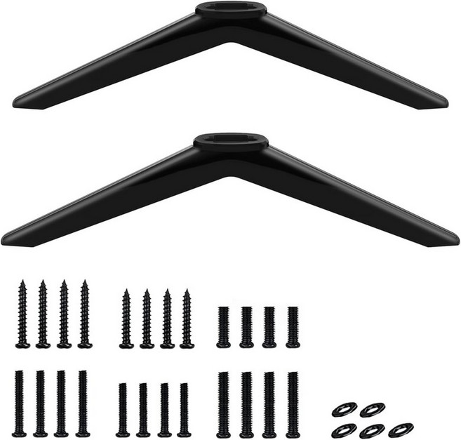 TCL Roku TV용 테이블탑 TV 받침대 다리 32인치 40인치 43인치 49인치 50인치 55인치 교체용 구멍 없는 벽 드릴링 32S321 40S325 43S303 50