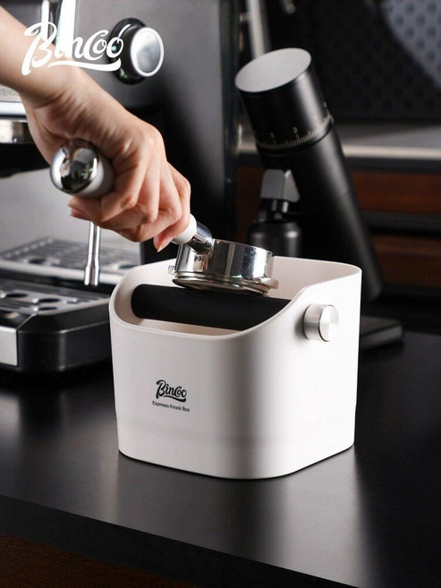 커피넉박스 디스트리뷰터 커피퍽 찌꺼기통 탬핑기, 6. 라지 1.6L 옐로우