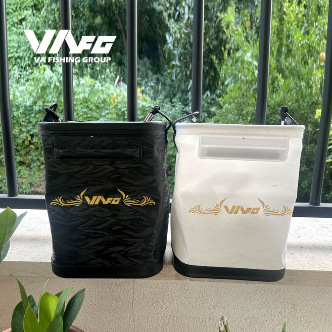 VA 두레박 카모 고급형 접이식 뚜레박 물통, 블랙