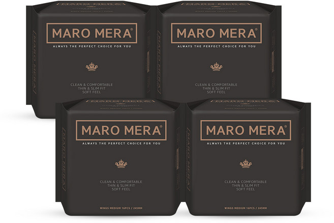 마로메라 순면 생리대, 중형, 16개입, 4개