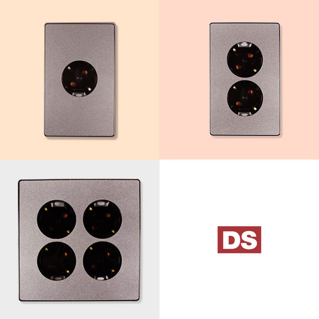 DS이엘씨 D4 블랙 로즈골드 고급 콘센트 모음 스위치 통신 CATV 전화 인터넷 커버 교체 디자인 인테리어 맹커버, 부자재, 04_보조대 블랙(정사각), 1개
