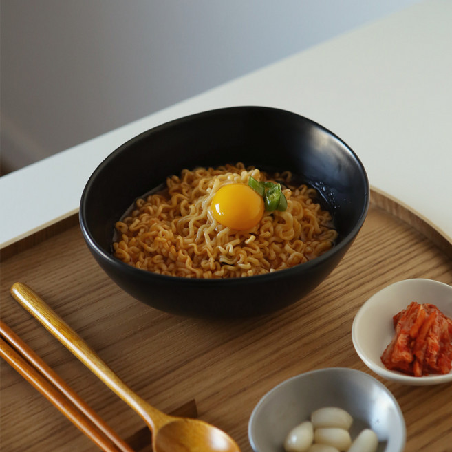 조약돌 볼 19.7cm 냉면기 라면기 매트 무광 덮밥 샐러드볼 파스타그릇, 1개