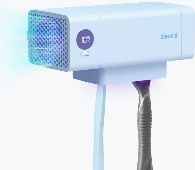 클린디 가정용 무선 2인용 칫솔살균기 트윈디 CL-406, 블루