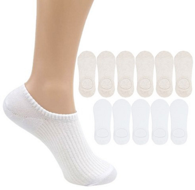 더베이직 여성 국산 골지 페이크삭스 양말 덧신