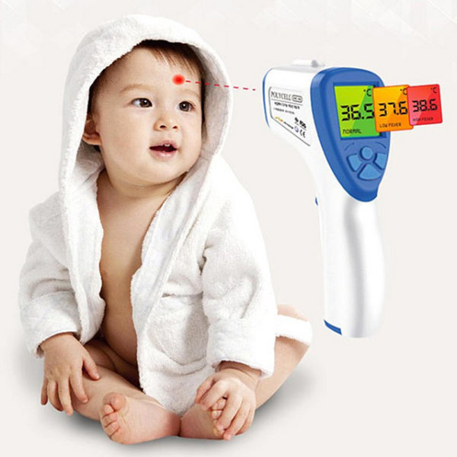 폴리셀 비접촉 피부 적외선 체온계 가정용 휴대용 GNC-400, 1개